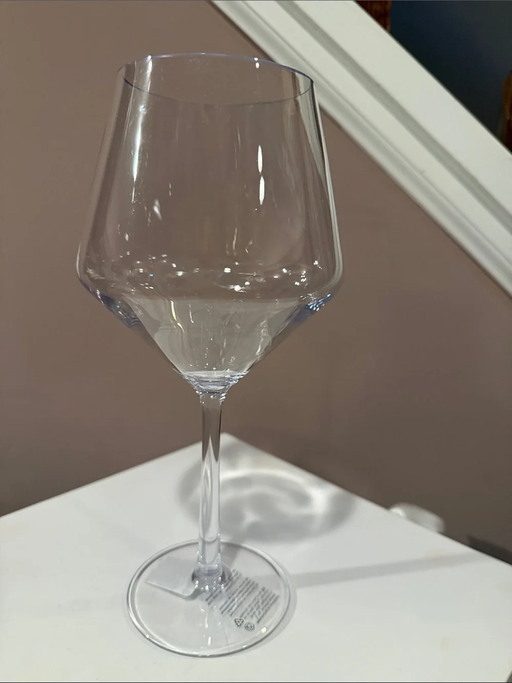 Pottery Barn Happy Hour Clear Acrylic Stemmed Wine Glasses - Set of 6
